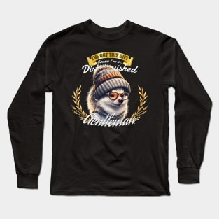 The Distinguished Hedgehog Gentleman Long Sleeve T-Shirt